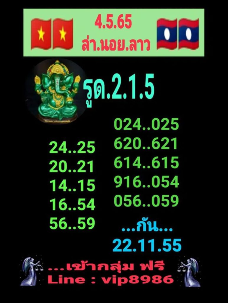 แนวทางหวยฮานอย 4/5/65 ชุดที่ 17