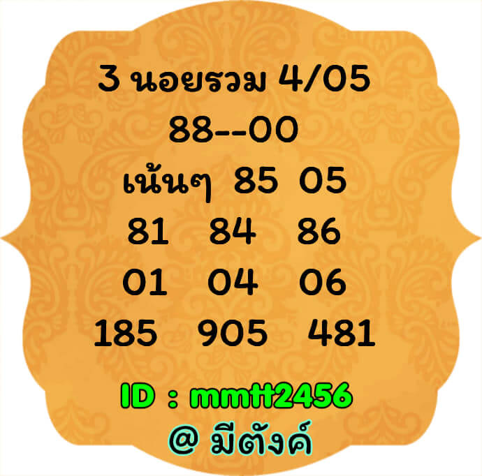 แนวทางหวยฮานอย 4/5/65 ชุดที่ 9