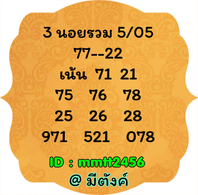 แนวทางหวยฮานอย 5/5/65 ชุดที่ 13