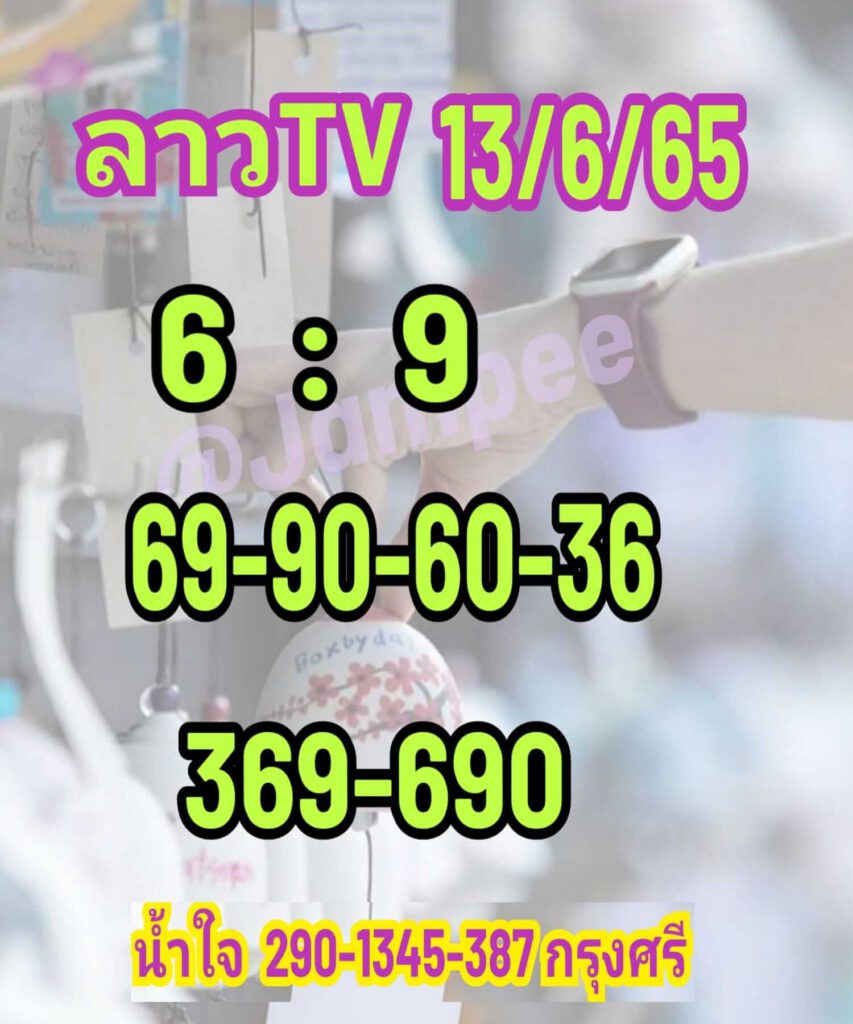 แนวทางหวยลาว 13/6/65 ชุดที่ 17