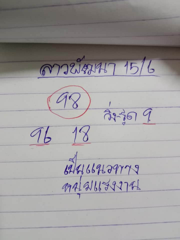 แนวทางหวยลาว 15/6/65 ชุดที่ 11