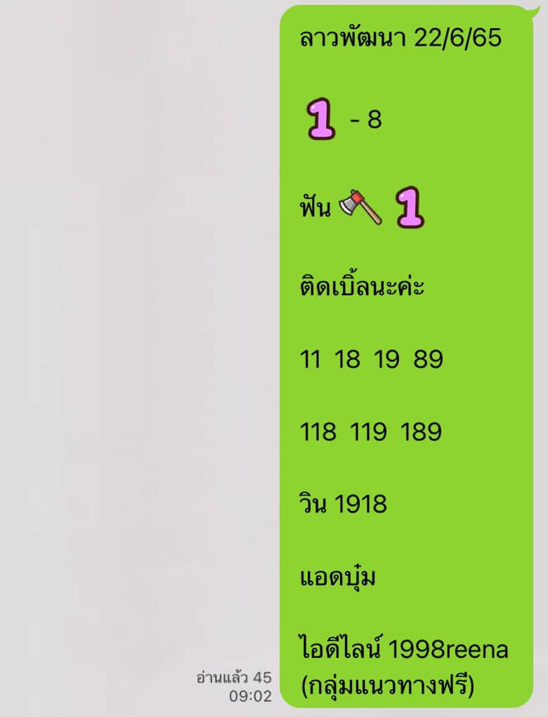 แนวทางหวยลาว 22/6/65 ชุดที่ 10