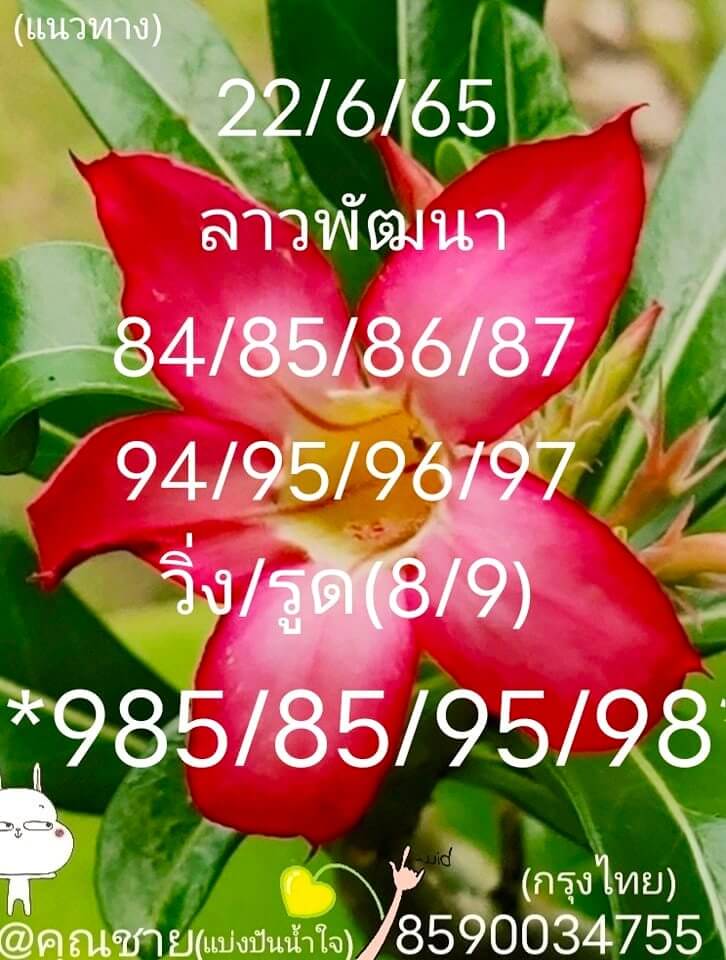 แนวทางหวยลาว 22/6/65 ชุดที่ 16