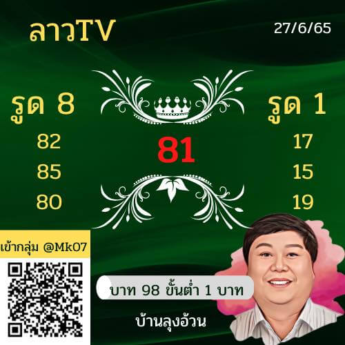 แนวทางหวยลาว 27/6/65 ชุดที่ 1