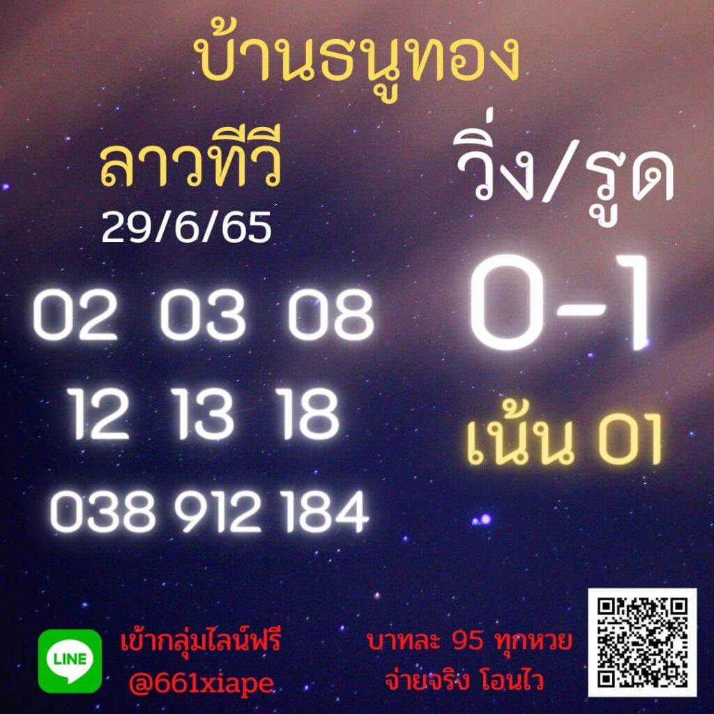 แนวทางหวยลาว 29/6/65 ชุดที่ 19