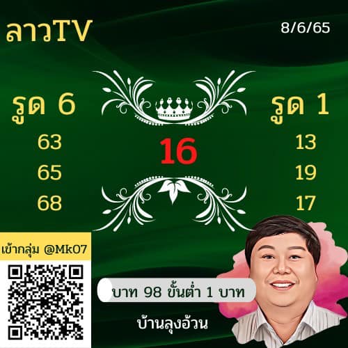 แนวทางหวยลาว 8/6/65 ชุดที่ 5