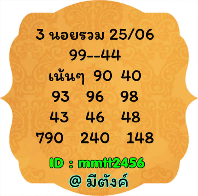 แนวทางหวยฮานอย 25/6/65 ชุดที่ 8