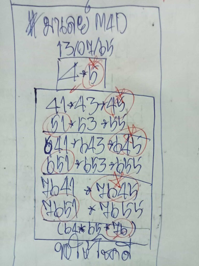 แนวทางหวยมาเลย์ 13/7/65 ชุดที่ 2