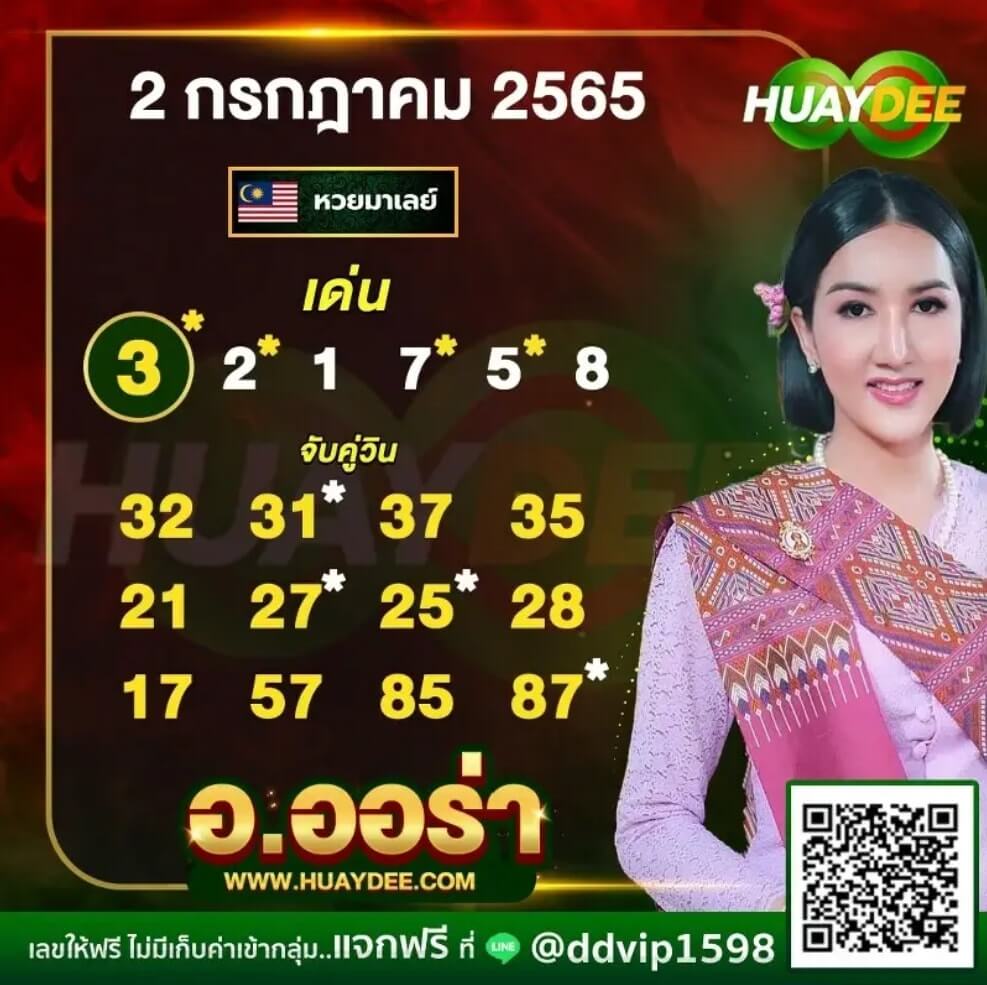 แนวทางหวยมาเลย์ 2/7/65 ชุดที่ 3