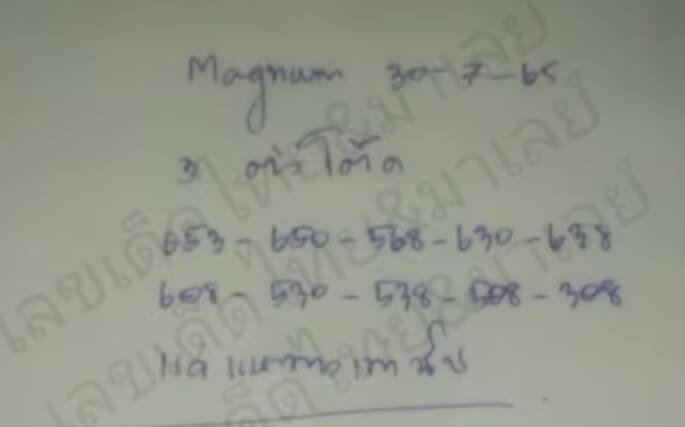 แนวทางหวยมาเลย์ 30/7/65 ชุดที่ 5