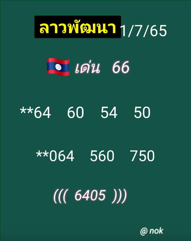 แนวทางหวยลาว 1/7/65 ชุดที่ 2