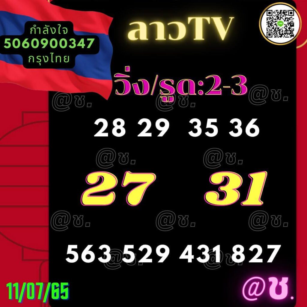 แนวทางหวยลาว 11/7/65 ชุดที่ 2