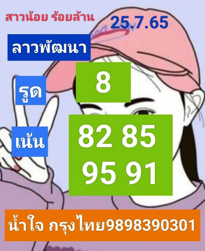 แนวทางหวยลาว 25/7/65 ชุดที่ 15