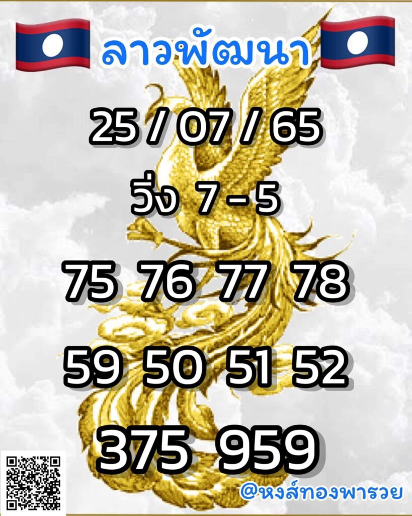 แนวทางหวยลาว 25/7/65 ชุดที่ 4