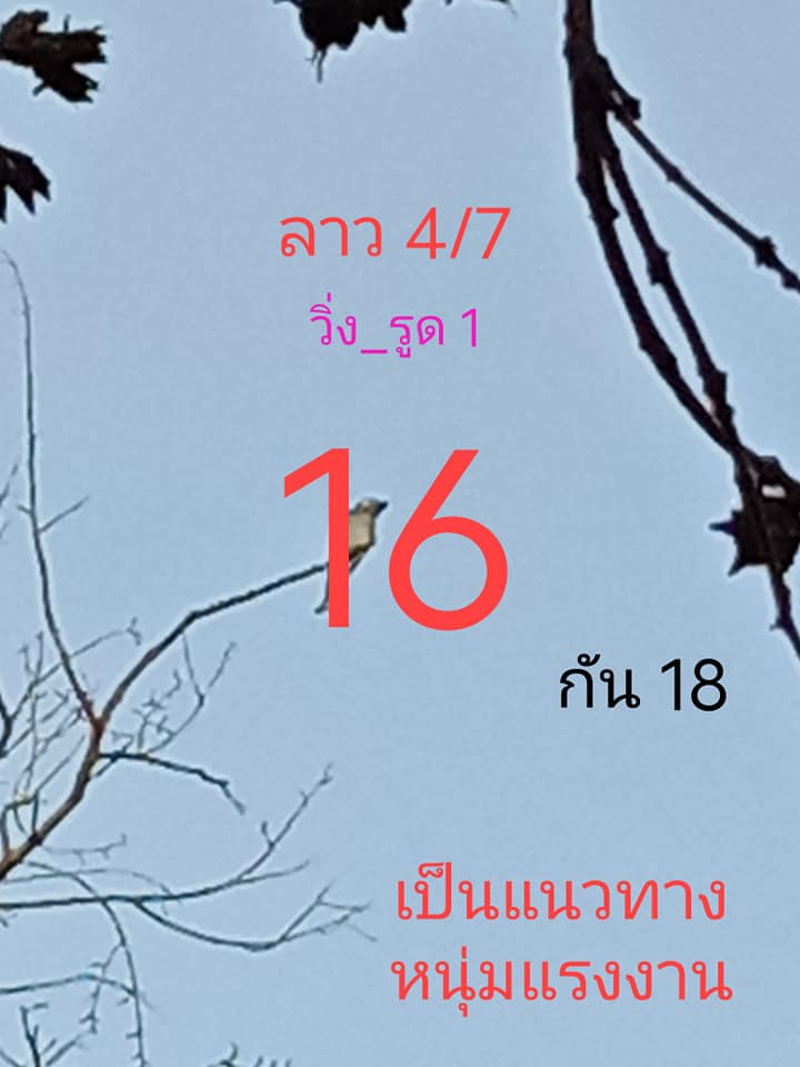 แนวทางหวยลาว 4/7/65 ชุดที่ 18