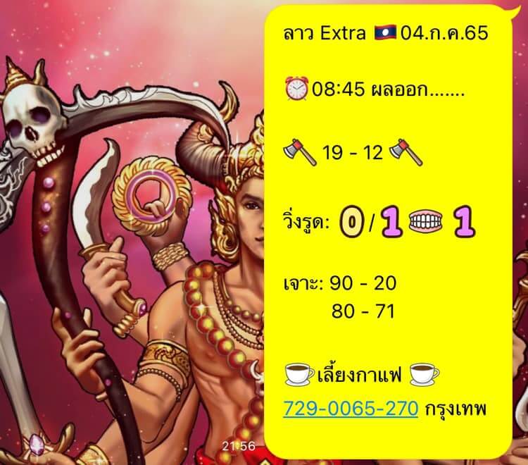 แนวทางหวยลาว 4/7/65 ชุดที่ 19