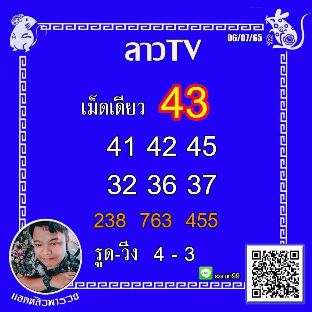 แนวทางหวยลาว 6/7/65 ชุดที่ 14