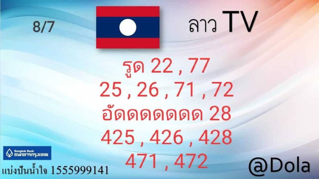 แนวทางหวยลาว 8/7/65 ชุดที่ 1