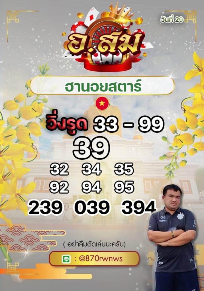 แนวทางหวยฮานอย 29/7/65 ชุดที่ 1