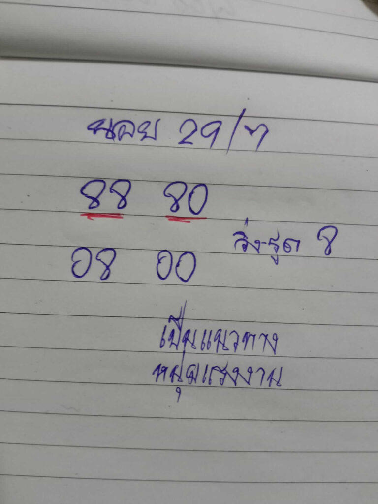 แนวทางหวยฮานอย 29/7/65 ชุดที่ 13