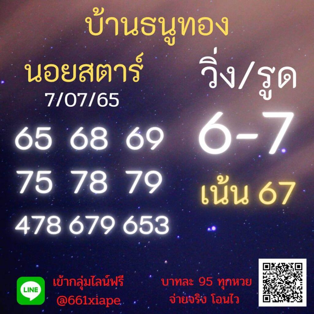 แนวทางหวยฮานอย 7/7/65 ชุดที่ 7