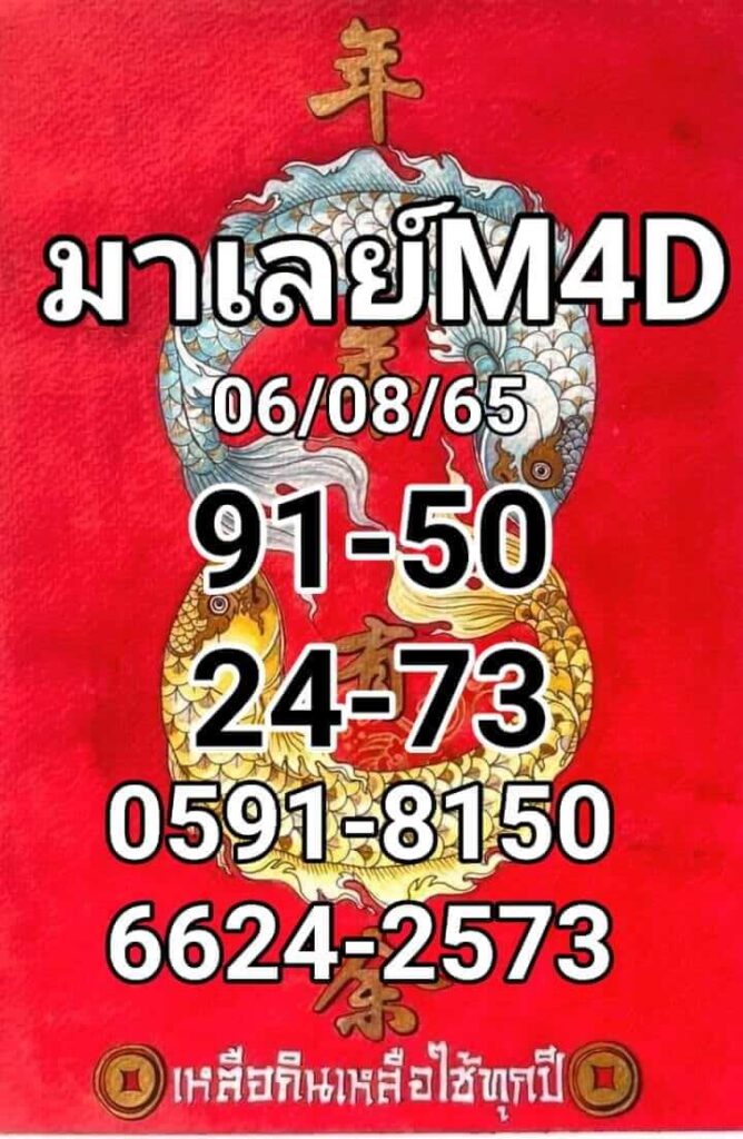 แนวทางหวยมาเลย์ 6/8/65 ชุดที่ 6