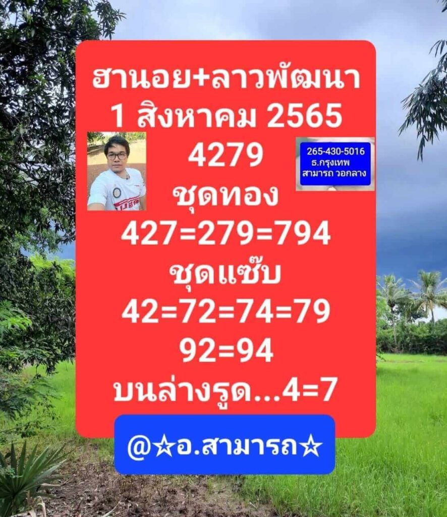 แนวทางหวยลาว 1/8/65 ชุดที่ 15