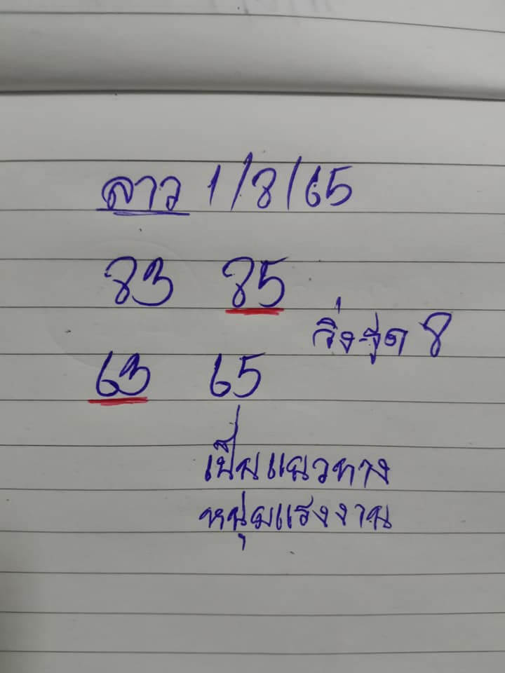 แนวทางหวยลาว 1/8/65 ชุดที่ 4