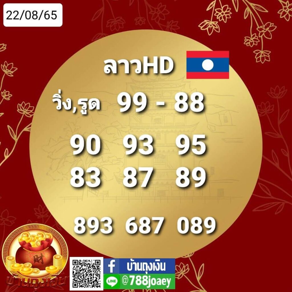 แนวทางหวยลาว 22/8/65 ชุดที่ 2