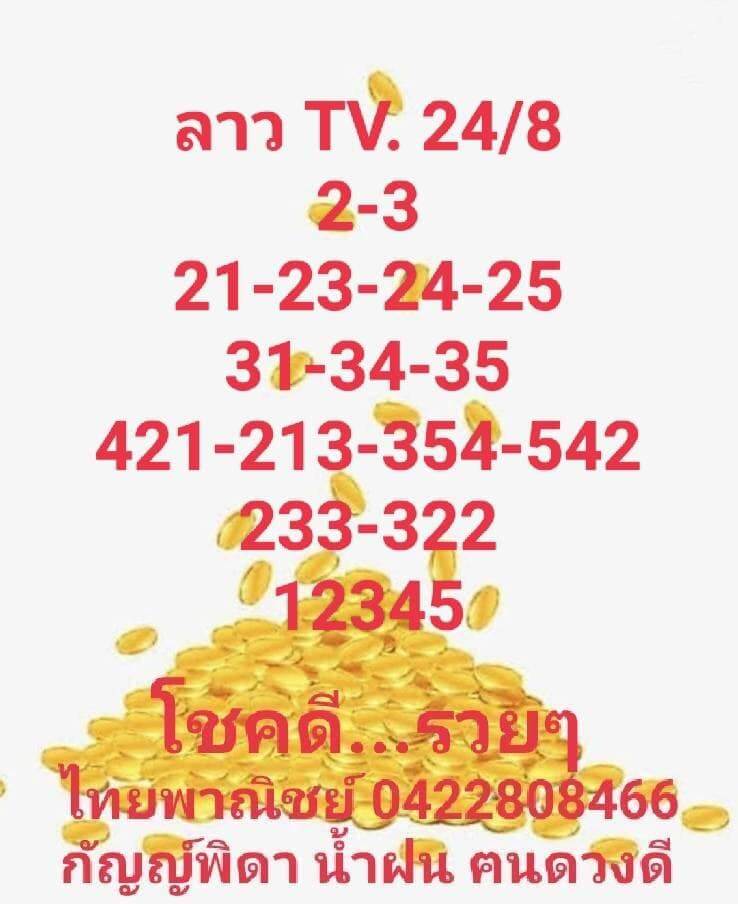 แนวทางหวยลาว 24/8/65 ชุดที่ 6