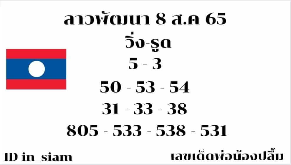 แนวทางหวยลาว 8/8/65 ชุดที่ 12