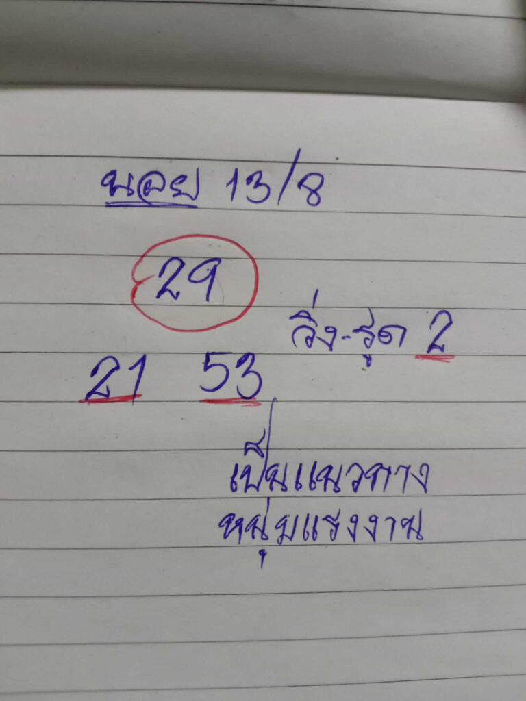 แนวทางหวยฮานอย 13/8/65 ชุดที่ 18