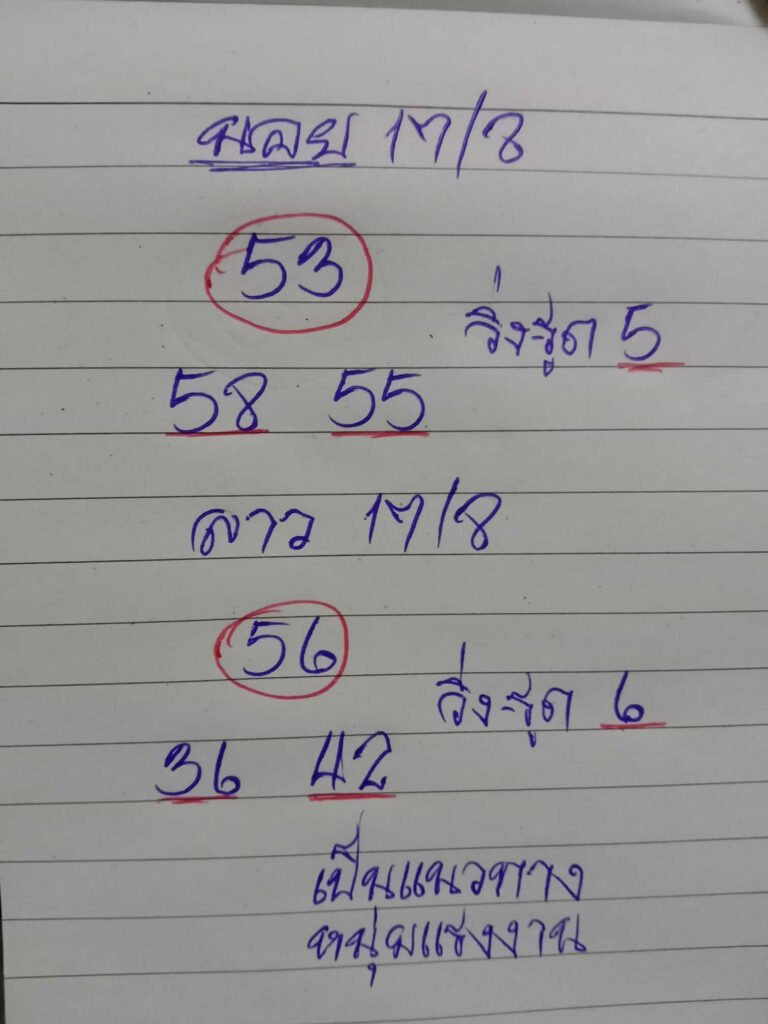 แนวทางหวยฮานอย 17/8/65 ชุดที่ 12