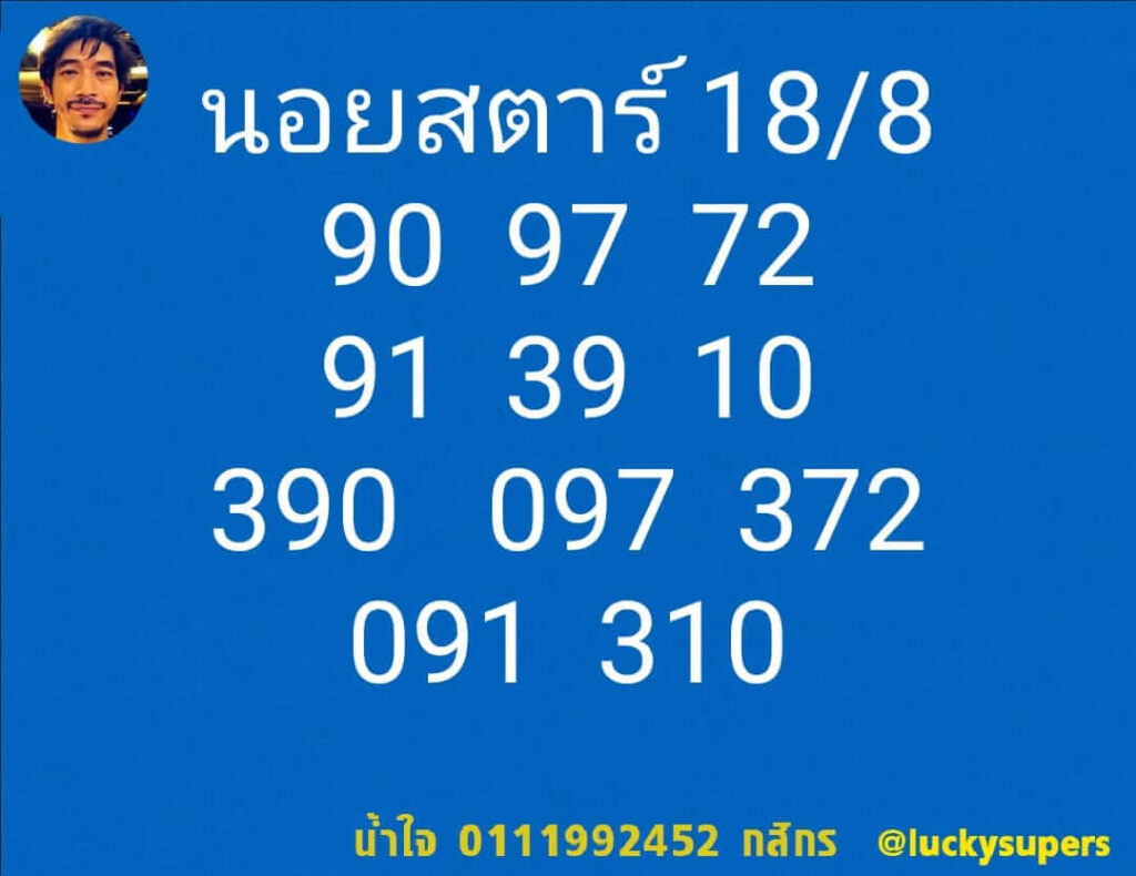 แนวทางหวยฮานอย 18/8/65 ชุดที่ 7