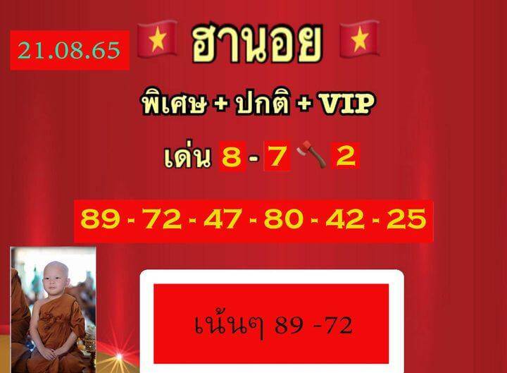 แนวทางหวยฮานอย 21/8/65 ชุดที่ 11