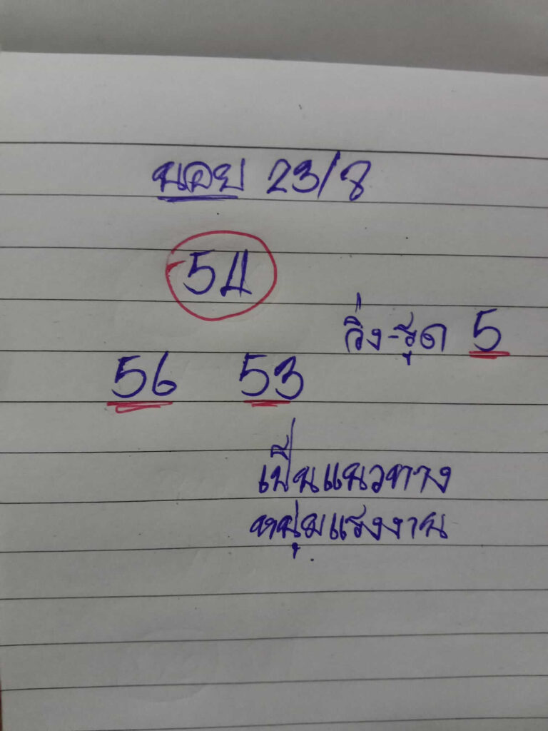 แนวทางหวยฮานอย 23/8/65 ชุดที่ 6