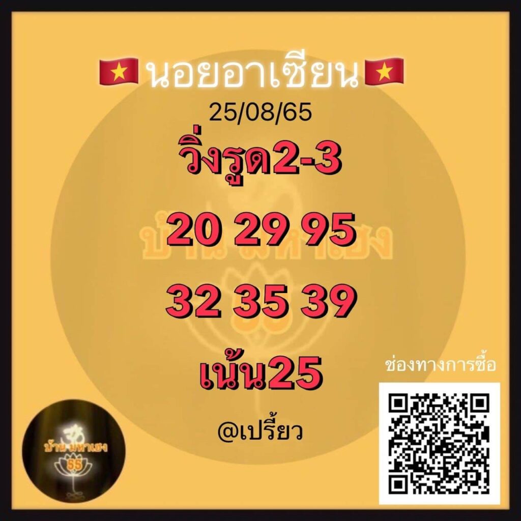 แนวทางหวยฮานอย 25/8/65 ชุดที่ 11