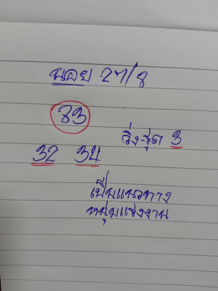 แนวทางหวยฮานอย 27/8/65 ชุดที่ 9