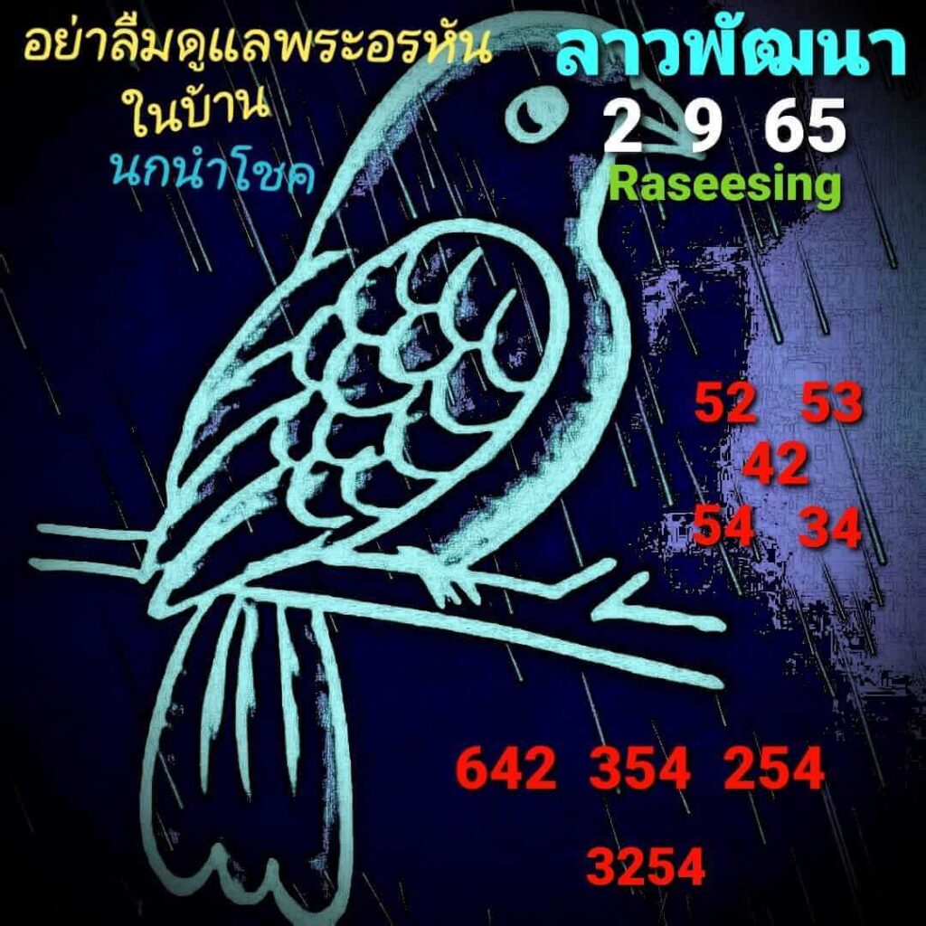 แนวทางหวยลาว 2/9/65 ชุดที่ 6