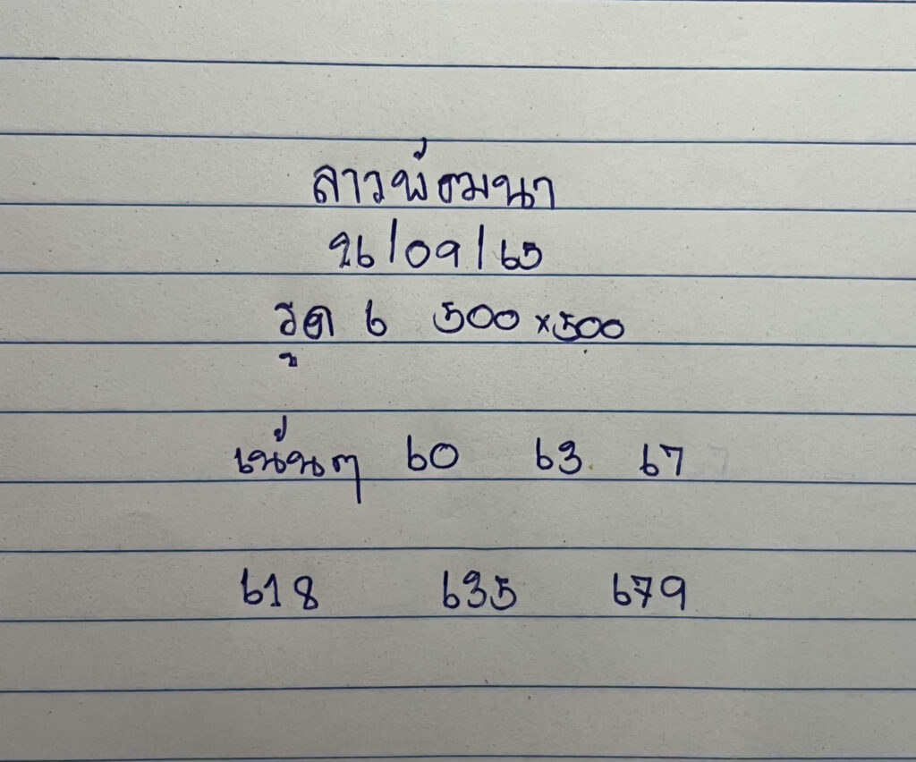 แนวทางหวยลาว 26/9/65 ชุดที่ 7