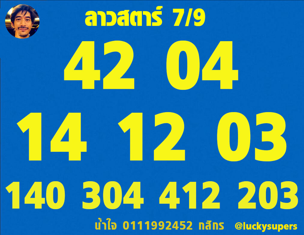 แนวทางหวยลาว 7/9/65 ชุดที่ 2