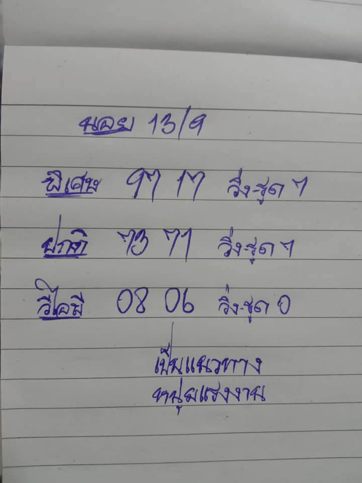 แนวทางหวยฮานอย 13/9/65 ชุดที่ 18