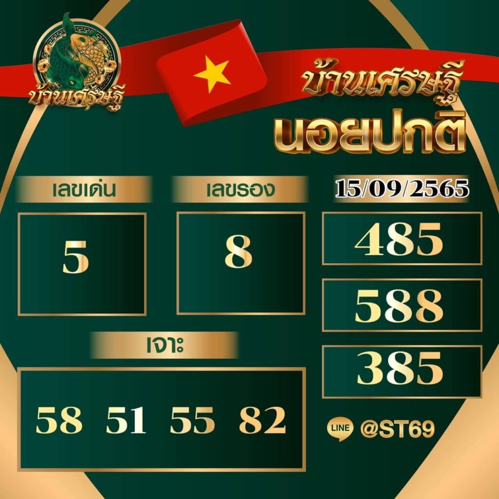 แนวทางหวยฮานอย 15/9/65 ชุดที่ 13