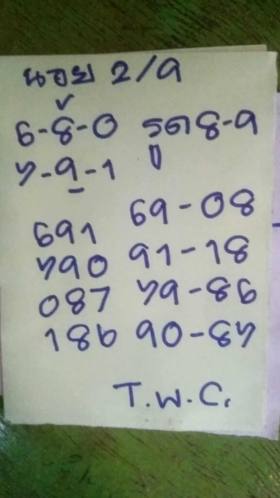 แนวทางหวยฮานอย 2/9/65 ชุดที่ 6