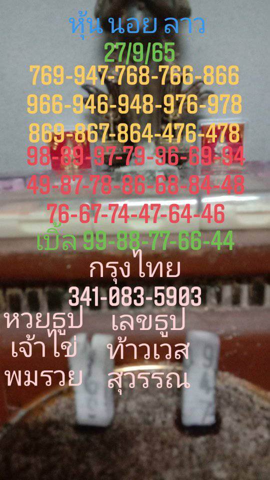 แนวทางหวยฮานอย 27/9/65 ชุดที่ 9