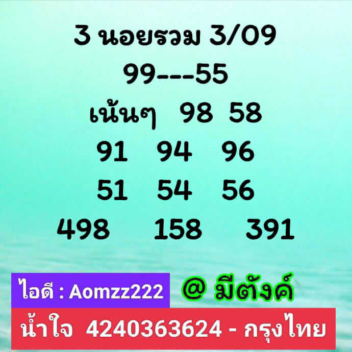 แนวทางหวยฮานอย 3/9/65 ชุดที่ 18