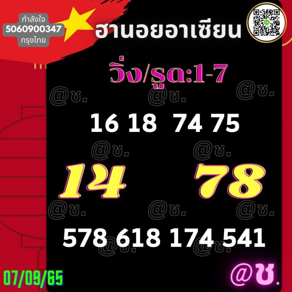 แนวทางหวยฮานอย 7/9/65 ชุดที่ 19