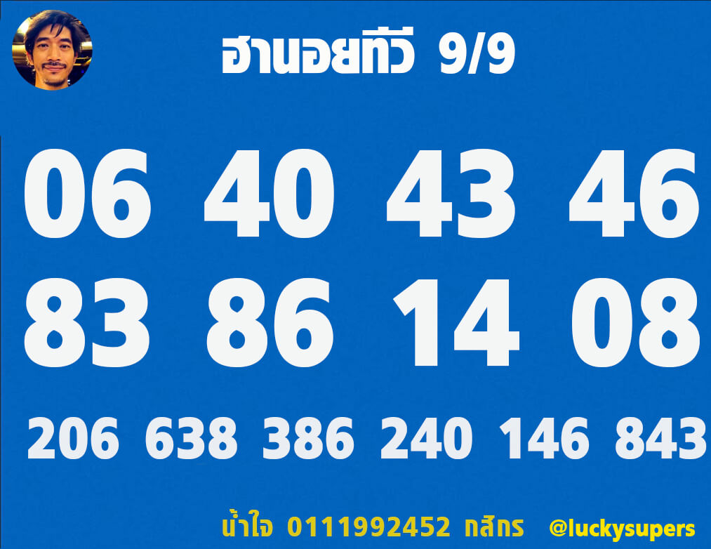 แนวทางหวยฮานอย 9/9/65 ชุดที่ 8