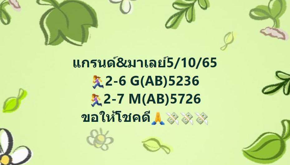 แนวทางหวยมาเลย์ 5/10/65 ชุดที่ 9