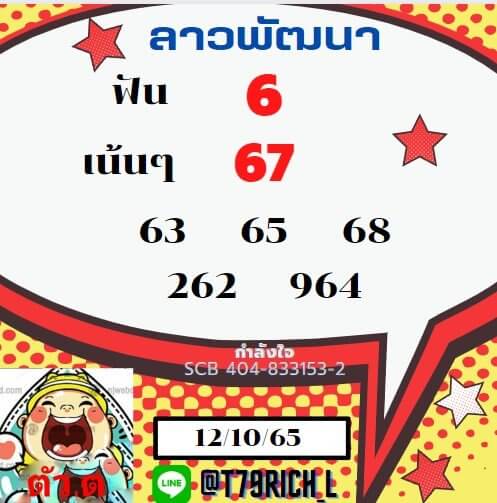 แนวทางหวยลาว 12/10/65 ชุดที่ 4